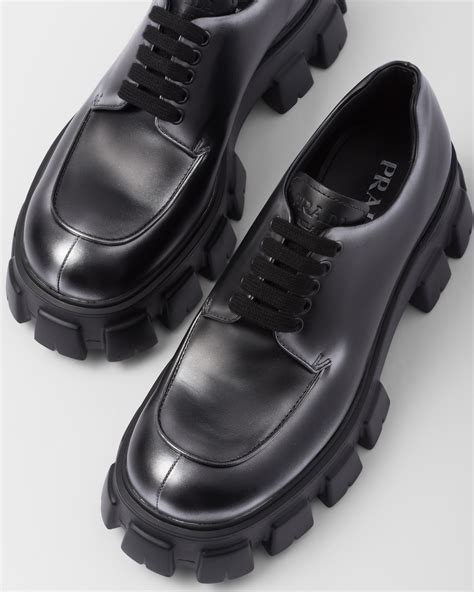 crocodile leather lace up shoes prada|la mer prada shoes.